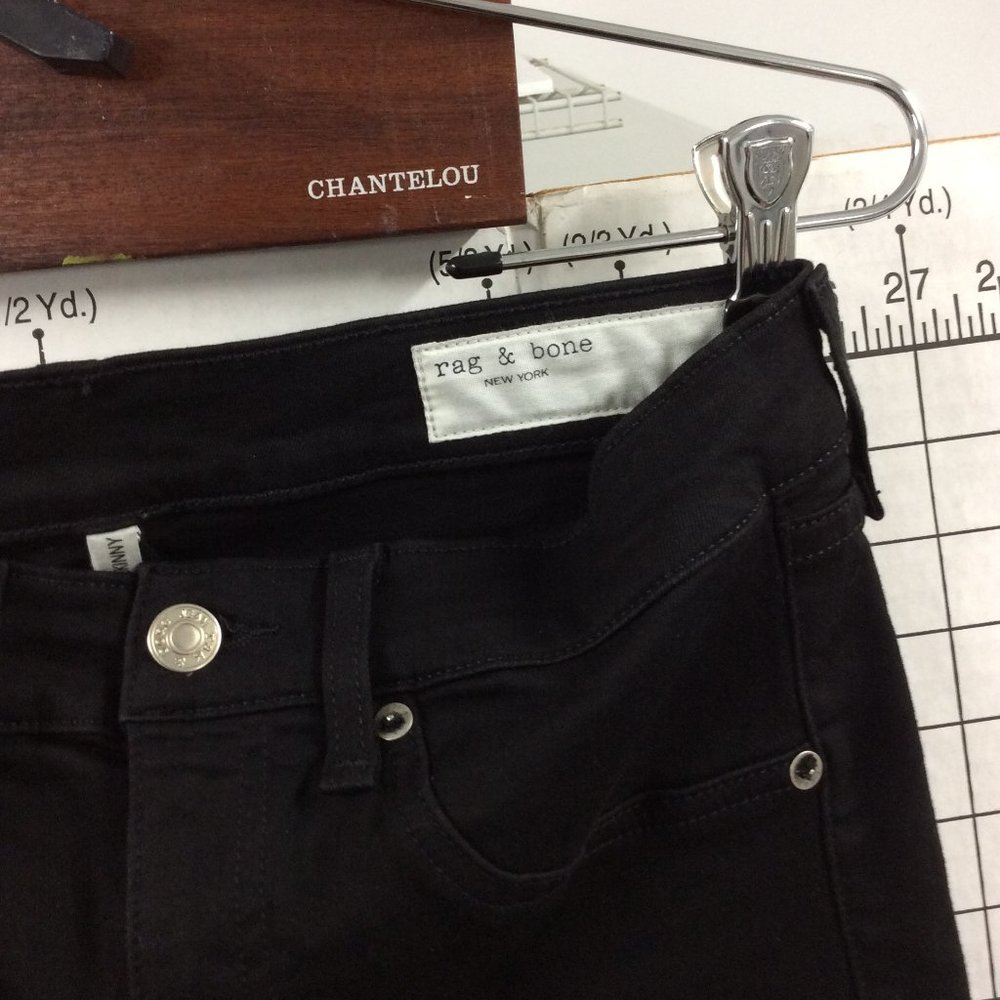 Rag & Bone High-Rise Skinny Jeans, 29x28 Black